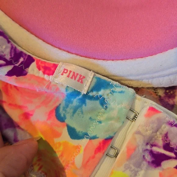 PINK Victoria's Secret Vibrant Floral Multi-Color Bustier - Picture 7 of 9